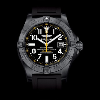 Buy Luxury Replica Breitling Avenger Seawolf Blacksteel Code Yellow Black PVD Steel watch